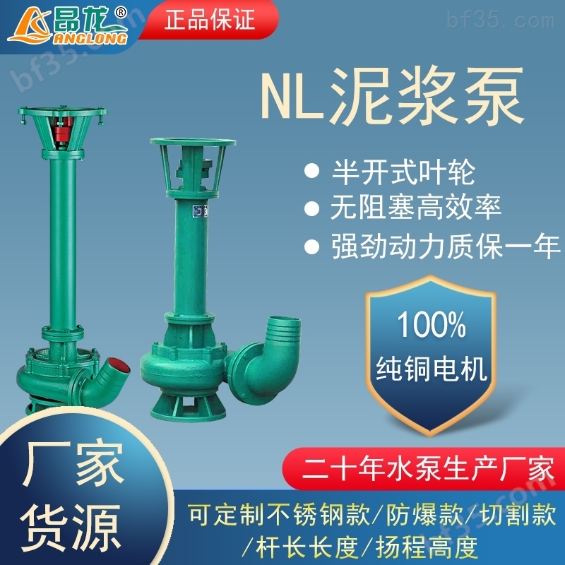 无堵塞大流量液下杂质提升泵 NL型泥浆泵