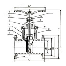 Z60Y焊接闸阀结构图
