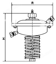 V230型自力式压力(差压)调节阀结构图
