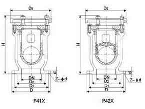 P41X自动排（进）气阀结构图